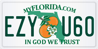 FL license plate EZYU60