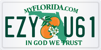 FL license plate EZYU61