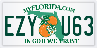 FL license plate EZYU63