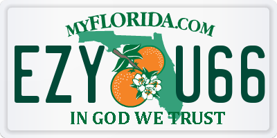 FL license plate EZYU66