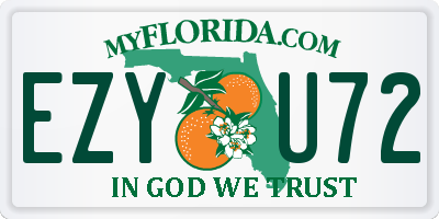 FL license plate EZYU72