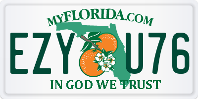 FL license plate EZYU76