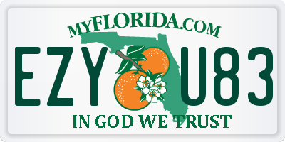 FL license plate EZYU83