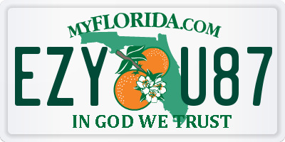 FL license plate EZYU87