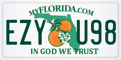 FL license plate EZYU98