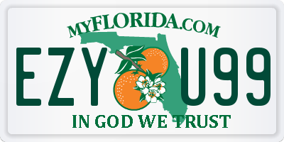 FL license plate EZYU99