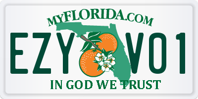 FL license plate EZYV01