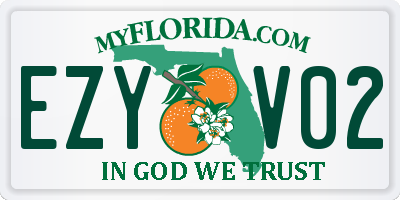 FL license plate EZYV02