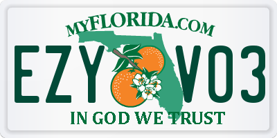 FL license plate EZYV03