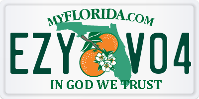 FL license plate EZYV04