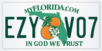 FL license plate EZYV07