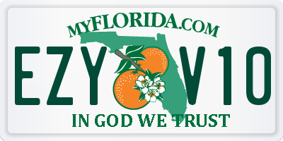 FL license plate EZYV10