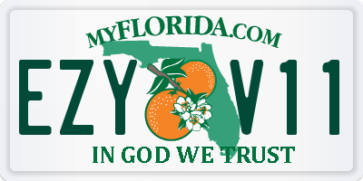 FL license plate EZYV11