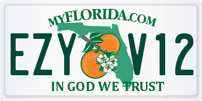 FL license plate EZYV12