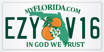 FL license plate EZYV16