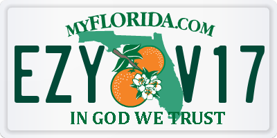 FL license plate EZYV17