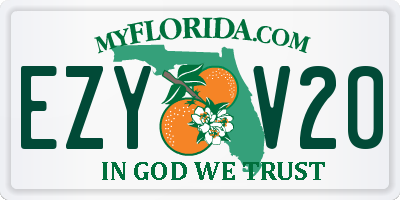 FL license plate EZYV20