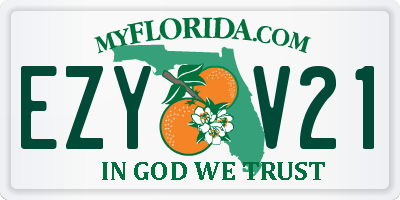 FL license plate EZYV21