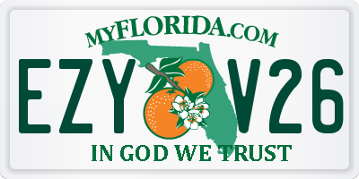 FL license plate EZYV26