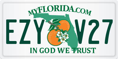 FL license plate EZYV27