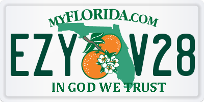 FL license plate EZYV28