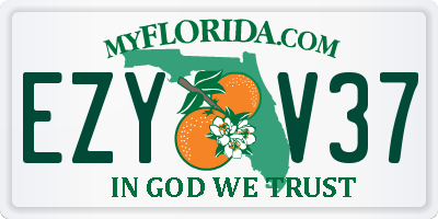 FL license plate EZYV37