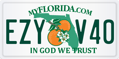 FL license plate EZYV40