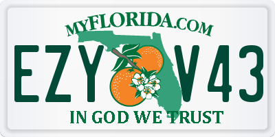 FL license plate EZYV43