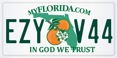 FL license plate EZYV44