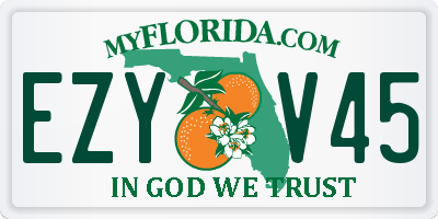 FL license plate EZYV45