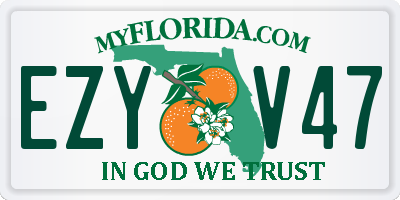 FL license plate EZYV47