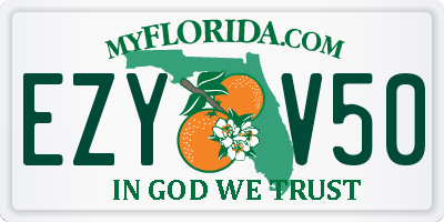 FL license plate EZYV50