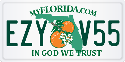 FL license plate EZYV55