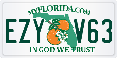 FL license plate EZYV63