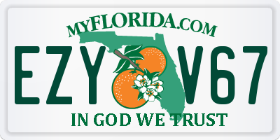 FL license plate EZYV67