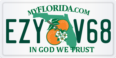 FL license plate EZYV68