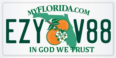 FL license plate EZYV88