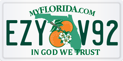 FL license plate EZYV92