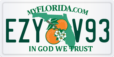 FL license plate EZYV93