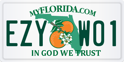 FL license plate EZYW01