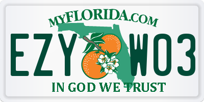 FL license plate EZYW03
