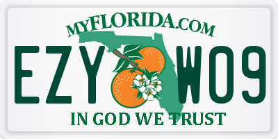 FL license plate EZYW09