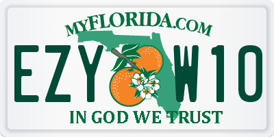 FL license plate EZYW10