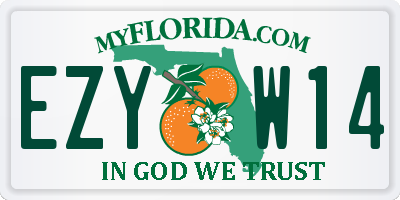 FL license plate EZYW14