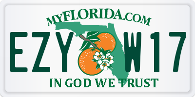 FL license plate EZYW17