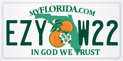 FL license plate EZYW22