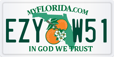 FL license plate EZYW51