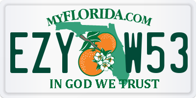 FL license plate EZYW53