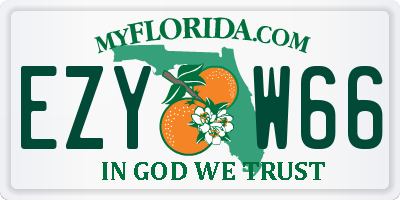 FL license plate EZYW66