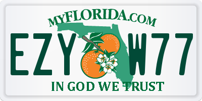 FL license plate EZYW77